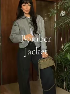 The bomber jacket trend is back 🤍 #FallStyle #BomberJacket #Over40Fashion #FallOutfitIdeas #CasualOutfits