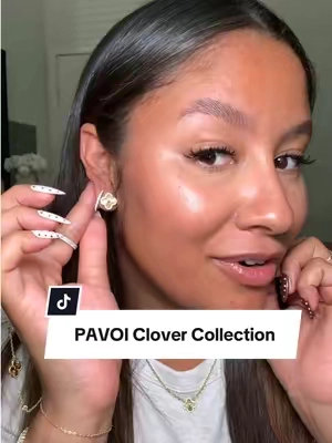 Lucky, dainty, and perfect for everyday wear ✨🍀  These PAVOI Gold Clover Earrings are the cutest finishing touch to any outfit! #cloverearrings #cloverbracelet #pavoijewelry #affordablejewelry #goldplatedjewelry 