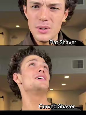 Flat vs Curved Shaver 🪒  #foilshaver #menshygiene #menshygienetips #shaver 