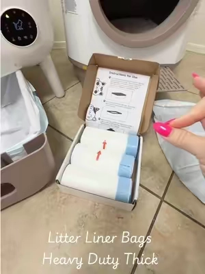 Emptying the waste drawer on your automatic cat litter box just got so much easier. 🗑️✨ These heavy-duty Warcat cat litter liner bags make cleanup take literally 10 seconds. They feature a leak-proof, claw-proof drawstring design that easily holds up to 13 lbs without tearing or spilling. If you want quick, mess-free waste disposal for your automatic setup, these are an absolute must-have. Tap the link to grab your 45-bag supply! 🐈‍⬛ #catlitterlinerbags #automaticlitterbox #litterbox #catlover #tiktokshopcreatorpicks 