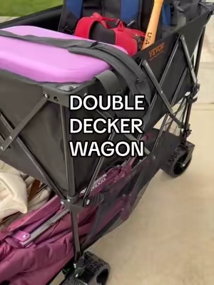 Headed to the ballfields prepared >>>>> #doubledeckerwagon #wagons #sportsmom 