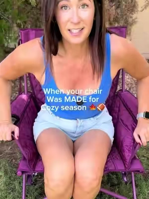 I can’t believe it took this long to get a rocking chair that was MADE for cozy season! I’m glad GCI finally gave it to us with this quilted kickback rocker! #gci #rockingchair #outdoorrockingchair #ad #campingchair 