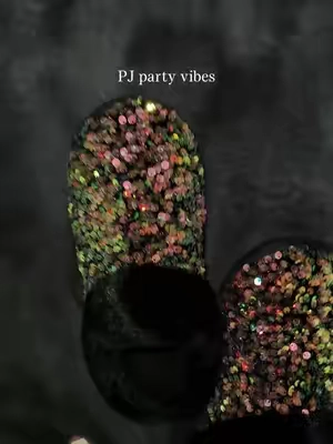 PJ Party Vibes#pajamaparty #tiktokshopstockup #glitter #sequin #houseshoes 