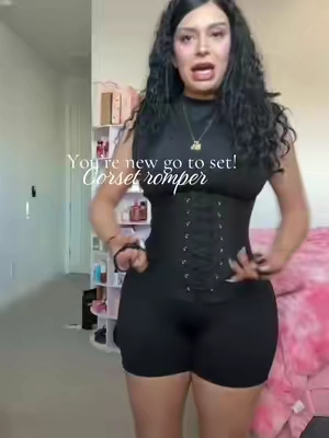 Oooo I want the white one in this set now because a corset romper is genius!  #corset #corsetromper #romper #tiktokshopstockup #tiktokshopcreatorpicks 