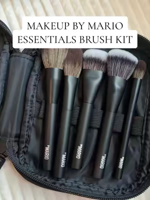 MAKEUP BY MARIO’S LIMITED EDITION TRAVEL BRUSH SET?! 😭🖤 5 of his best-selling face brushes AND a matching travel case!! #MakeupByMario #MakeupBrushes #MakeupTok #travelmakeup #makeupbrushkit
