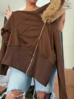It also says cropped but I think it’s full length. #sweater #furhoodie #y2k #womensjacket 