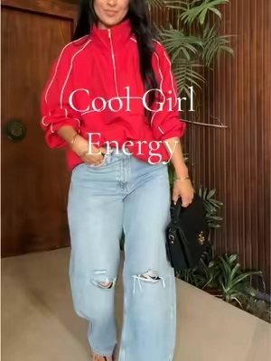 Red just hits different 🙂‍↔️ Jacket linked in cart 🛒  #CoolMomStyle #CasualChic #EverydayStyle #MomFashion #Outfitinspo