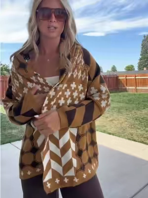 All the patterns are so good! #womensoutfits #sweaterweather #sweater #cardigan #falldealsforyou 