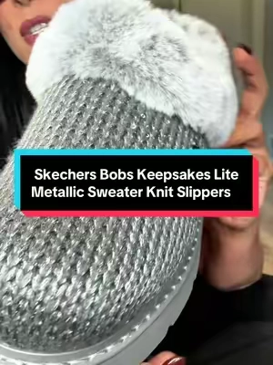 923  Skechers Bobs Keepsakes Lite Metallic Sweater Knit Slippers @QVC, Inc #TiktokShopCreatorPicks #TiktokShopFallDealsForYou #tiktokshopblackfriday 