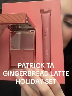 NEW Gingerbread Latte Patrick Ta holiday duo 💝 his holiday sets last year sold out in days so don’t miss out! ✨ FULL SIZE limited edition “something spicy” blush duo + gingerbread latte lip Limited edition and the perfect gift! Run before they’re gone 🏃  @patrick ta @Patrick Ta Beauty  #patrickta #patricktabeauty #patricktaholiday #holidaygiftguide #holidaygiftideas 