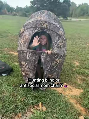 Antisocial mom chair or hunting blind? I think it works great for both 😅 #huntingblind #huntinggear #vevor #tiktokshopstockup #authentik 