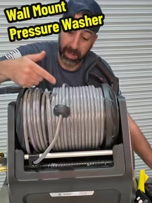 Giraffe Tools  Grandfalls Wall-mounted Auto-Retractable Pressure Washer with Pump, Power Washer Lance, 2900 PSI, 2.2 GPM, 2X Lower Noise, 100ft Replaceable Ultra-Soft Hose, 6ft GFCI Cord, Eco-Friendlv Reuse, 5 Nozzles, Readv-To-Use, 2-Year Warranty @Giraffe Tools #giraffetools #SohoChic #toolupgrade #tiktokshopstockup #SuperBrandDay 