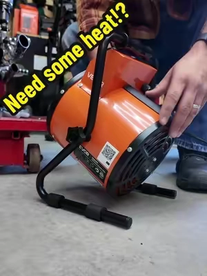 Electric heat is top tier to take the edge off in the shop. This one from Vevor is great and really cranks out the heat! #electricheater #heat #garage #vevor 
