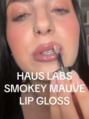 tiktok exclusive Haus Labs lip gloss shade “Smokey mauve”✨ it’s seriously the perfect cool toned lip @Haus Labs  #hauslabs #hauslabsbyladygaga #ladygaga #lipgloss #lipcombo 