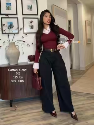 Literally have never loved a top so much and the color is Giving old money and fall 🤍#tiktokshopcreatorpicks #tops #burgundyoutfit #oldmoneyoutfits 