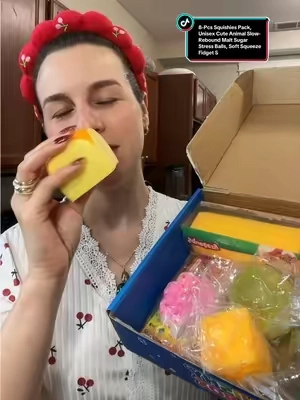 🧈🍓🍞🍏😍✨para los pequeños de la casa !! Paquete de squishies de 8 piezas, bolas de estrés de azúcar de malta de rebote lento de animal lindo unisex, juguetes sensoriales para niños de compresión suave, regalos geniales #squishy #squishyasmr #toys #kids #gif 