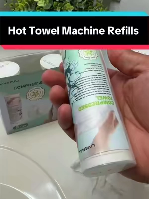 LIVEFULL Refill Towels for CL01 Hot Towel Machine (Machine Not Included) - Selfcare Skincare Tool, 20 per Unit, 60/120/180 Count (3/6/9 Units) @LiveFull US #hottowel #hottowelmachine #refills #morningroutines  #towel 