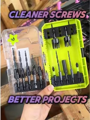 Testing this countersink drill bit on my wood project.The holes look cleaner and the finish is much better.#tiktokshopfalldealsforyou #seesesuperbrandday #woodworkingtools #drillbitset #carpenter 