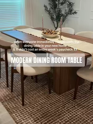 this 78” table was MADE for hosting the holidays & she is stunningggg 🥹🤎 #newhomeowners #diningtable #affordablefurniture #hosting #diningroom 
