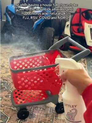 We are not falling victims to the flu and rav and hand foot and mouth again this year! @Think Smarter Products #hypochlorousacidspray #sickseason #rsv #handfootandmouthdisease #flu 