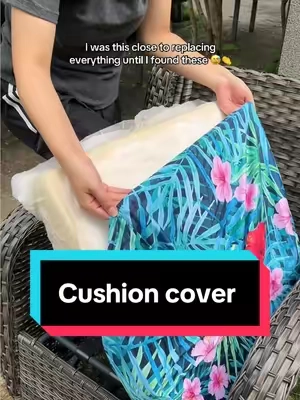 this one is a easy fix, saving you from an expensive patio furniture purchase you don’t need #patiomakeover #instantupgrade #outdoorfurniturehack #cushionscover #outdoorliving 