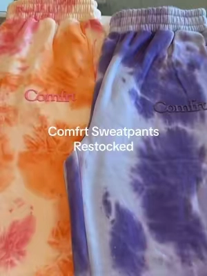 Replying to @Barbara Burgess finally back in both the uncuffed & joggers! ☁️🧡💜 @Comfrt #comfrt #sweatpants #fallfashion #cozy #affordablefashion 