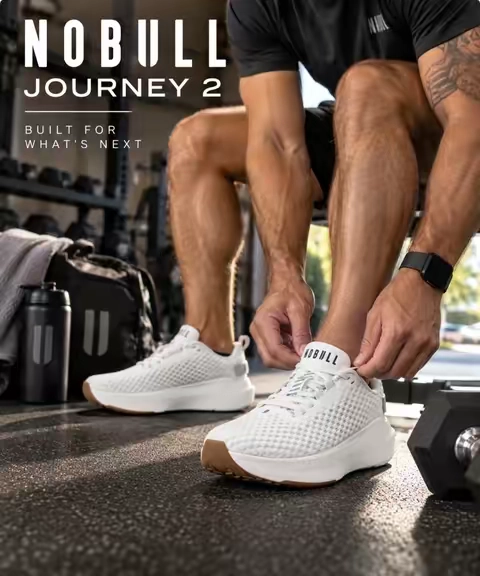 @NOBULL  NOBULL Men's Journey 2 Shoe in Classic White - Breathable Running Shoe, Comfortable Walking Sneaker, Cushioned Runner ##Running##runtok##GymTok##marathontraining##workout