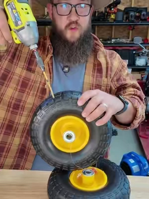 Solid Run-Flat Tire & Wheels 10" with Bearings. Perfect Upgrade For Your Hand Truck #handtruck #tires #runflat #dolly #vevor  