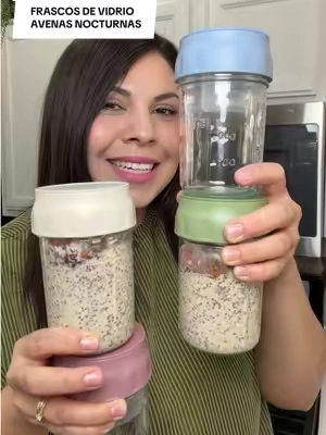 Respuesta a @abigaillee8481 Frascos de vidrio Soligt para overnight oats de 16 oz, con compartimentos separados para frutas y toppings, tapa y cuchara plegable  #OvernightOats #MealPrep #KitchenEssentials #Soligt #tiktokshopcreatorpiks