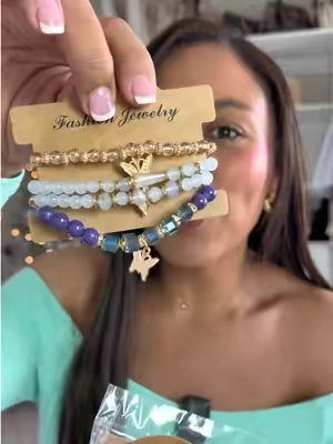 8 set de pulseras de cristal #fashion #jewerly #womanfashion 