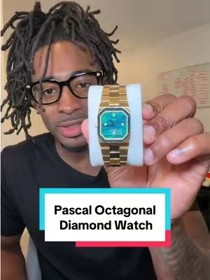 PASCAL Octagonal Watch with lab grown diamonds is fly and sleek 🔥 #tiktokshopstockup #labgrowndiamond #watches #diamondwatch #goldwatch 