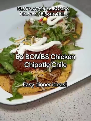 EZ BOMBS Chicken Chipotle Chile is soooo easy!!  I used 3 chicken breast, 1 EZ bomb, 1 3/4 cups water  AND THAT WAS IT! no additional seasonings were needed, and it is not spicy, but it has so much good flavor #easydinnerideas #ezbombs #ezbombchickenchipotle #chickenchipotle #tiktokshopstockup @EZ Bombs 