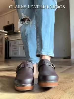Clarks leather platform clogs 🤎 @QVC, Inc #clogs #clarks #qvc #fallstyle 
