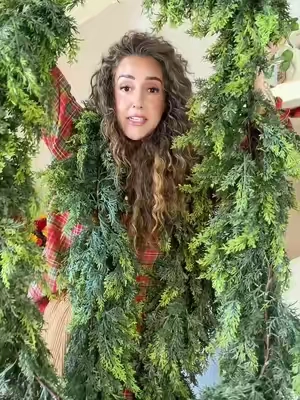 These are the garlands that make your Christmas decor look EXPENSIVE 🎄✨ You get TWO 9-foot cedar garlands, so you have 18 feet total to work with. Drape them over a mantel, staircase, doorway, or table for that full, realistic cedar look without spending fresh-garland money. #christmasdecor #christmasgarland #holidaydecor #christmasdecorating #christmastiktok 