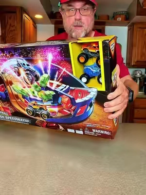 Monster Jam Supercharge Speedway Playset with 2 Monster Trucks #monsterjam #monstertrucks #speedway #RoysRealReviews 