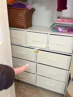 Why do the little ones in the house somehow have the MOST stuff? 😂 This 9 drawer dresser gives you so much extra storage for clothes, pajamas, socks, seasonal stuff, and all the random things that never seem to have a spot. I love having nine separate drawers so everything can actually have its own place without spending hundreds on another dresser. #9drawerdresser #bedroomstorage #kidsroomorganization #homeorganization #affordablefurniture 