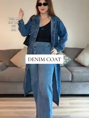 Cualquier manera de estilizar tu Oufits será este estilo de abrigos en mezclilla #abrigos #denim #inspooutfit #tiktokshopstockup #coat 