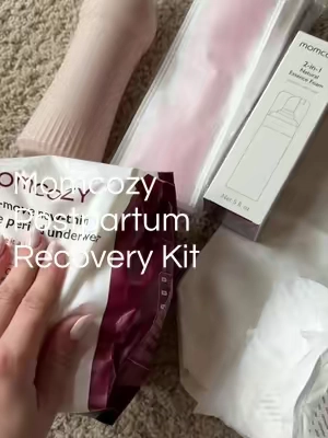 We pack EVERYTHING for baby and somehow forget mom needs a recovery bag too 😭🤍 #momcozy #postpartumrecovery #postpartumessentials #hospitalbag #newmomessentials 