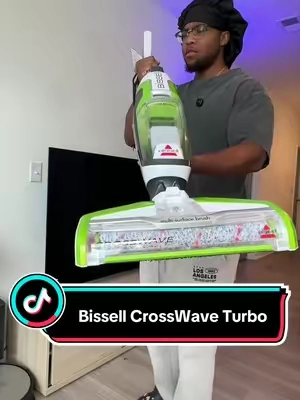 I’m never going back to sweeping, vacuuming and mopping separately when the Bissell CrossWave Turbo does it all at once👍🏽 #bissellcrosswave #vacmop #vacuummop #mop #tiktokshopcreatorpicks 
