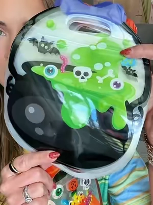 These are so easy! Just throw some candy or goodies in there and zip it shut. The bottom does expand so you can fit a good bit of candy in them! 
