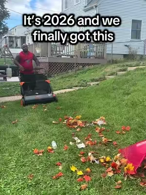 Yard sweeper that cleans up your yard acorns Pineneedles grass, clippings, wet leaves or grass