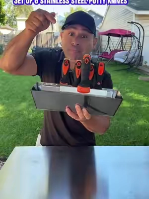 6PCS Corrosion-Resistant Metal Blade Putty Knife Set, Multi-Size 3"-12", 3" Scraper Multitask, 3" Nail Puller, 0.02" Thickened Stainless Steel. #PainterTool #ConstructionTool #PuttyKnifeSet #tiktokshoppstockup #tiktokshopcreatorspicks 
