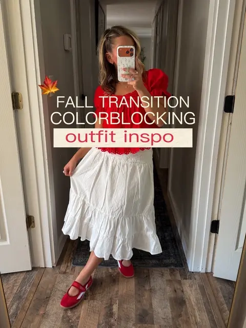 lil reminder that simple closet staples can make the cutest outfits ❣️ Do you like outfit carousels or prefer vids more from me?! 👀  Top: @Cider   Skirt: @Princess Polly   #falltransitionoutfit #colorblocking #autumnfashion #outfitinspo #midiskirtoutfits 