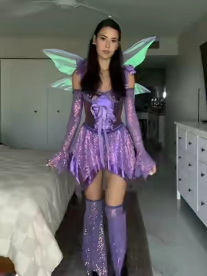 She was a fairyyy 🧚🏽‍♀️✨ @Dolls Kill size xs #costume #costumeideas #halloweencostume #fairy #fairycostume 