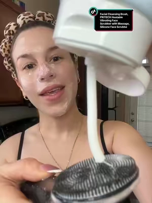 Envío gratis!!✅😍✨limpieza facial profunda! Cepillo de limpieza facial, cara vibrante con calefacción PRITECH Fregador con masaje, fregador facial de silicona para mujeres y hombres, limpiador facial eléctrico para limpieza profunda, #facialbrush #limpiezafacial #skin #cuidadodelapiel #facialcleanser 