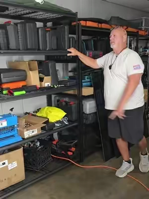 Heavy duty shelf #shelf #shelving #garage #storage #workshop 