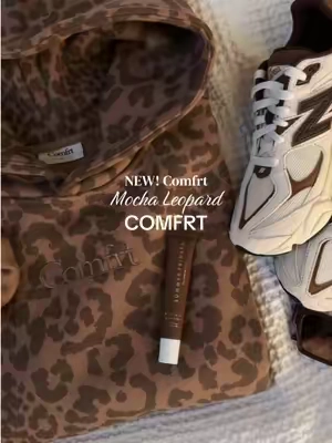 Cozy, cute and warm🤎☁️🧸 @Comfrt #comfrt #comfrthoodie #leopardhoodie 