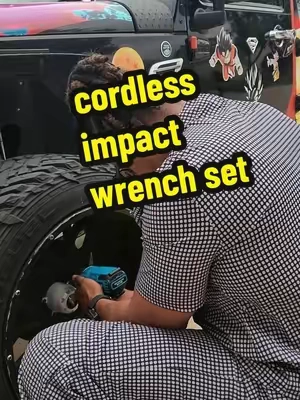 high torque cordless impact wrench with full accessory kit for machinery car trucks and home all in one!! #cordlessimpactwrench 