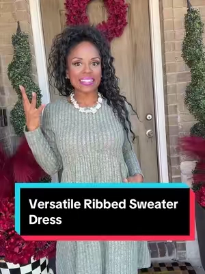 This gorgeous sweater dress is perfect for fall and versatile. 