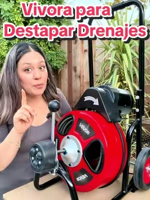 Para esos drenajes tapados que ya no salen con nada #sewersnake #plumbingtools #draincleaningmachine #Vevor #TikTokShopFallDealsForYou @VEVOR Home Improvement 